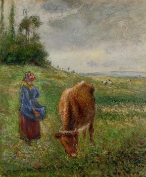 Camille Pissarro : Cowherd, Pontoise